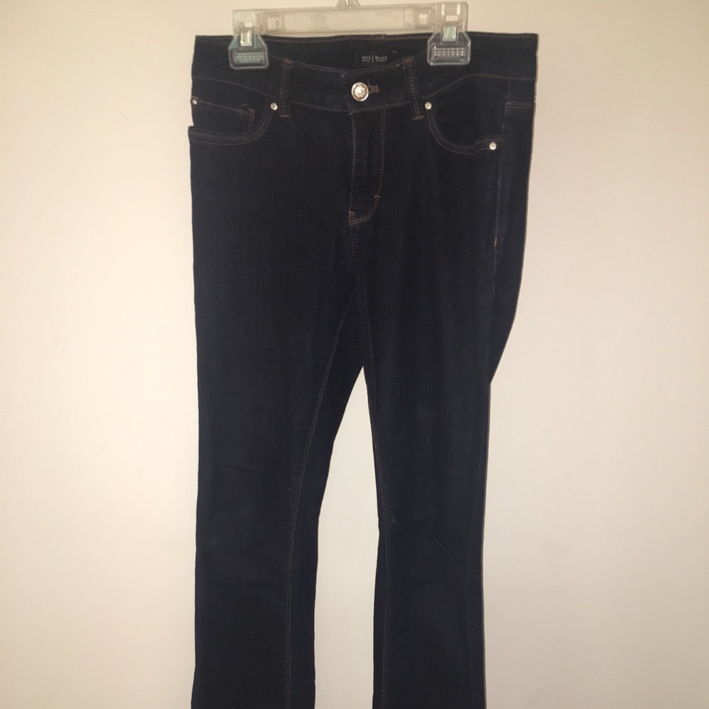 WHBM dark denim flare jean